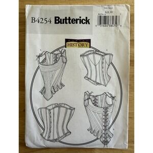 Butterick B4254 Making History Corset Pattern UNCUT Renaissance Victorian 6-10